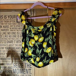 Lemon Off the shoulder Top